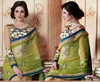Glorious Green & Golden Color Embroidery Splash Of Style Designer Party Wear Sarees