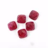 Checkerboard cushion cut 8x8mm ruby corundum gemstone 3.05 cts semi precious stone IG9174