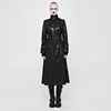 WY-896BK Punk Rave women stand collar suede slim Gothic long coat