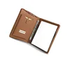 Fashion Durable Leather Case A4 File Folder Cover Metal 4 Ring Binder Portfolio