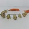 Stone Champagne Quartz Faceted Twisted Pears Briolette Fancy Beads