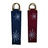 Exclusive Embroidery Design Cane Handle Nylon Fabric Wine Bottle Bag