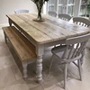 American country retro design rectangular vintage wood dining table