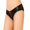 2017 new leather zippered design women's swimwear high quality black panties hot erotic thong