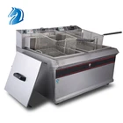 Double Tanks Deep-fried Machine Table Top Electric Fryer Automatic Deep Fryer Kitchen Equipment