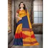 Orange Color Wedding Wear New Indian Designer Traditional Cotton Printed And Partywear Saree