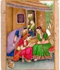 Indian Queen Henna (Mehndi) Shringar Fine Miniature Painting Mughal Art