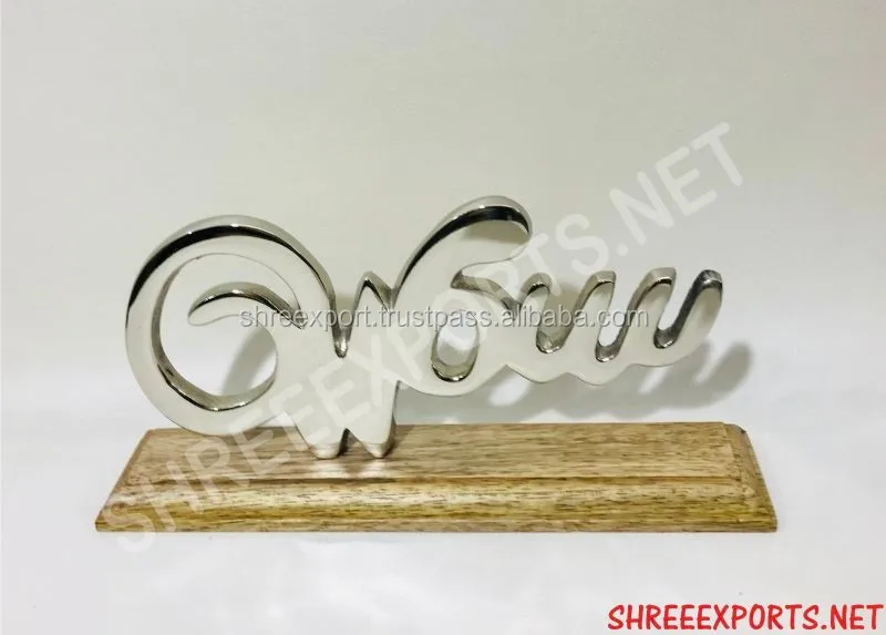 beautiful tabletop message sign showpiece "wow"