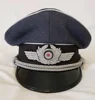 Cap WW2 German Airforce Luftwaffe Officers Pilot Visor Peaked Hat