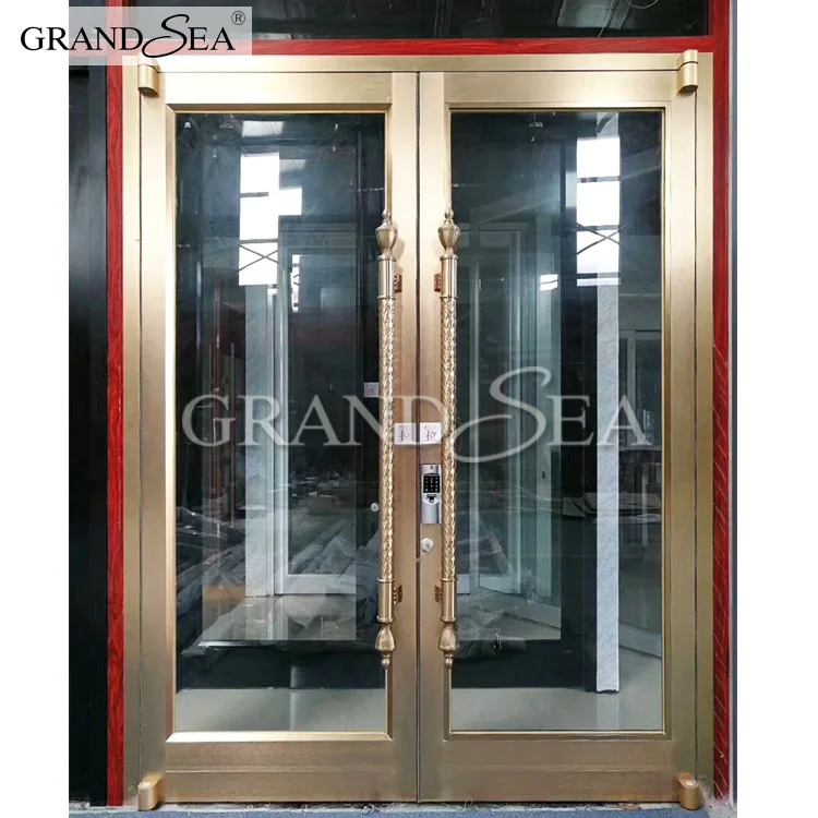 used commercial glass doors aluminum frame fixed big windows