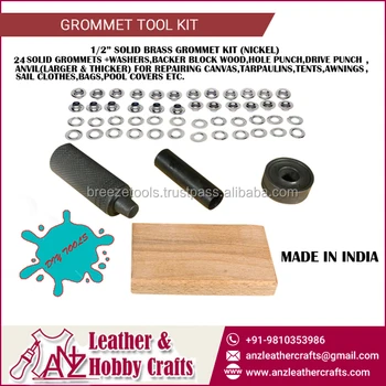 1 2 Tools Grommet Kit With Tool 24 Brass Grommets Cutter Buy