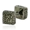 925 Silver Diamond Designer Party Wear Cufflinks Men's Wholesale Jewelry