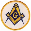 Masonic Machine made patches Square & Compass