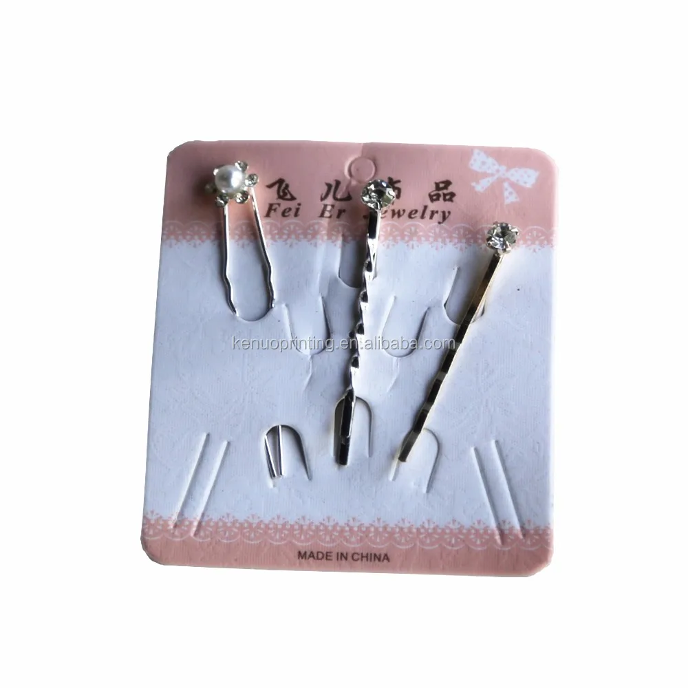 Hair Accessory Card Custom Shape Hair Accessories Display Card Diecut