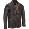 Winter Sale Fashion Genuine Men Leather Jacket Pakistan 2 Button Smooth Lamb Blazer