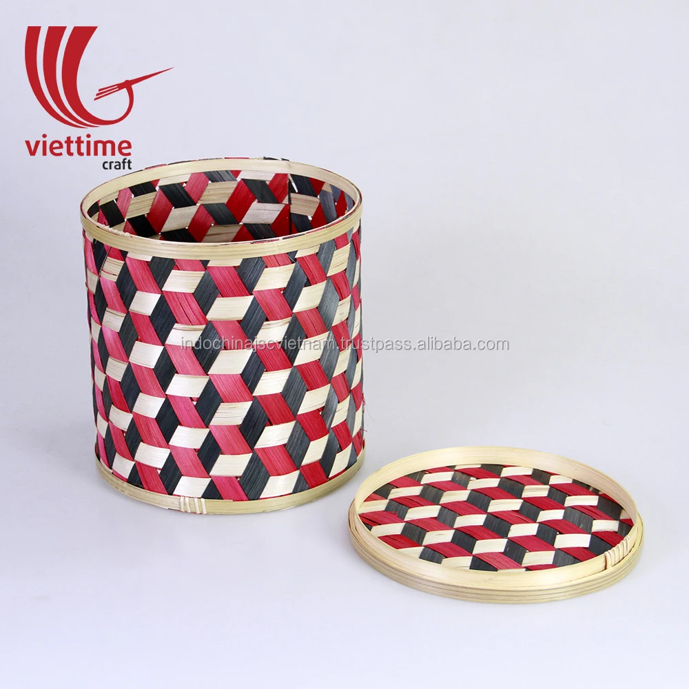 home decor/weaving bamboo storage basket made in vietnam