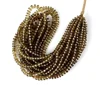 14" Long 1 Strand Natural Bear Quartz Gemstone Micro Faceted Rondelle Beads