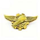 Cheap custom made metal exquisite 3d die cast zinc alloy wing badge award lapel pins