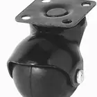 Thread stem office chair caster wheels rubber / nylon ball caster