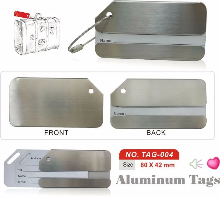 Personalized Cool Blank Anodized Aluminum Luggage Tags Buy Blank