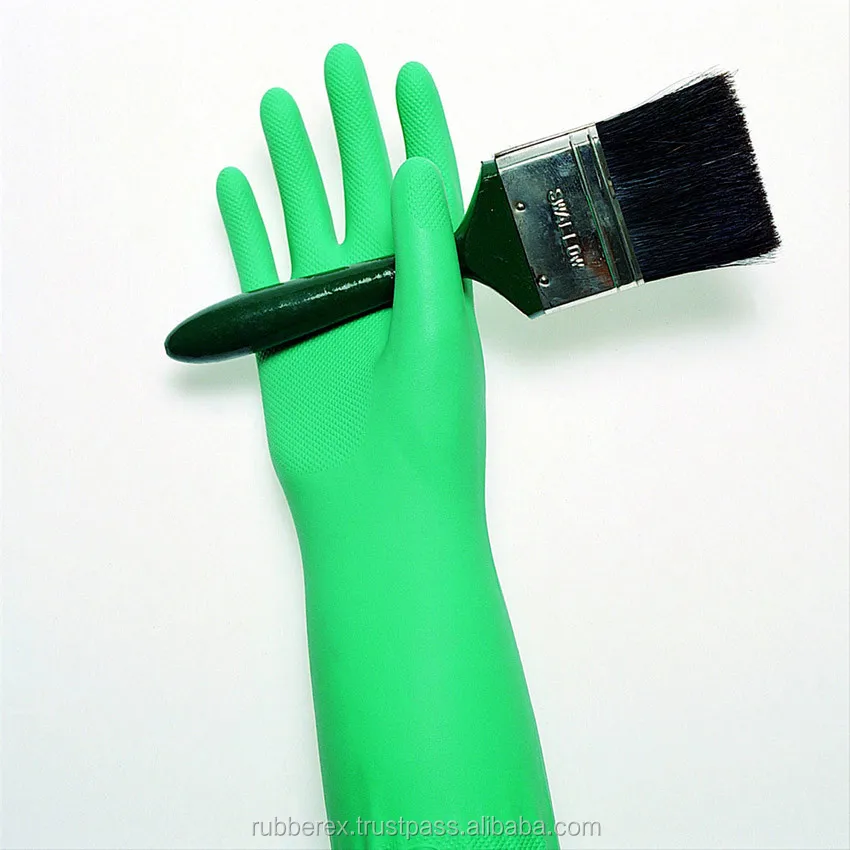Rubberex extra lange latex handschuhe waschen up latex handschuhe haushalt velourisiert geschirrhandschuhe Malaysia Hersteller