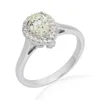 14k White Gold Peridot Gemstone Solitaire Ring Handmade Pave Diamond Wedding Wear Jewelry