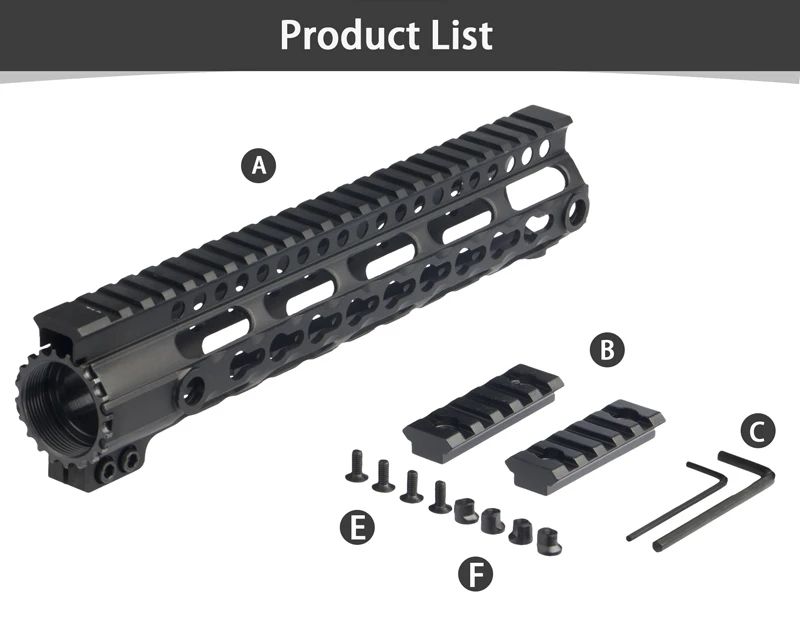 cheap 10 inch quad rail