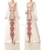 Small Quantity Attractive Female Daily Gown With Different Size Girls Holiday Trendy Embroider Pom Pom Wide Sleeve Maxi Dress