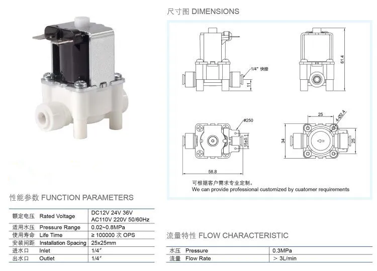 Chinese supplier 12v 24v 110v 220v water solenoid valve water latching solenoid valve