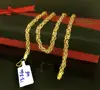 Fine Jewelry 18 Kt Real Solid Genuine Yellow Gold Curb Cuban Necklace Chain 13.360 Grams 21 Inches Length