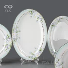 high grade porcelain custom print color tableware bone China ceramic dinner plate printing dishes set