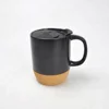 14OZ Ceramic mug with cork base and PP lid