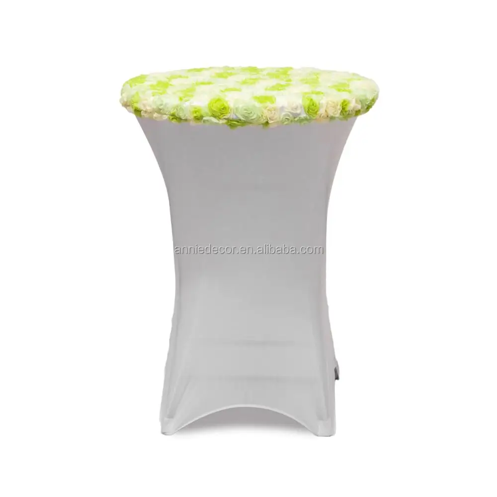 New style three-color flower embroidered mesh wedding table cover
