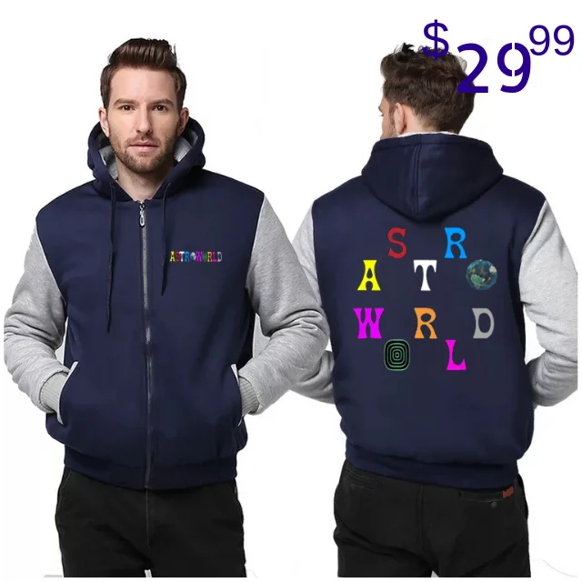 Free Shipping astroworld Hoodies Fashion Men's Jackets Winter Fleece Thick Zip up Sweatshirts Drop Shipping, N/a
Free Shipping astroworld Hoodies Fashion Men's Jackets Winter Fleece Thick Zip up Sweatshirts Drop Shipping, N/a