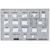 C77 COX Taiwan Office and School Drawing Ruler Computer Flow Chart Measuring Template