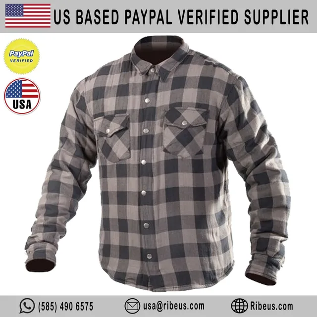 flannel shirt kevlar removable armour utlimate protection
