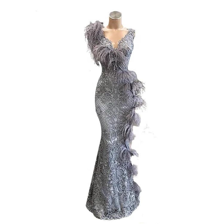 gray mermaid dress