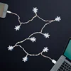 Snow shaped hanging led light USB data cable for Christmas tree