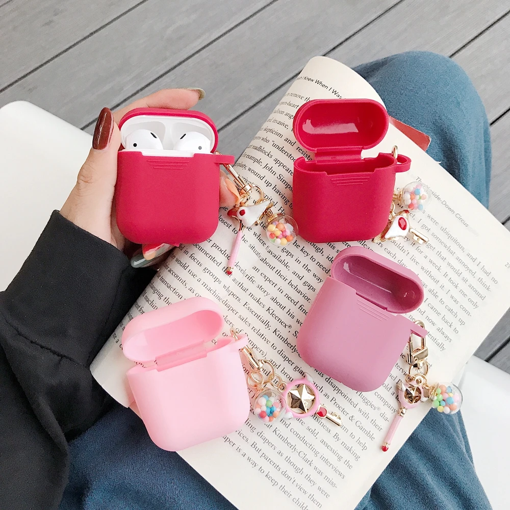 Silicone Case for Airpods Cute Rubber Bluetooth Earphone Cover for Apple for Airpods2 Accessories Boxes with Keychain
Silicone Case for Airpods Cute Rubber Bluetooth Earphone Cover for Apple for Airpods2 Accessories Boxes with Keychain