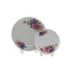 Porcelain Custom Printed Ceramic Turkey Plate Wholesale Flower Pattern Ceramic Plates