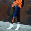 2018 Spring autumn women casual harem pants/Custom Latest Style stripes zipper fitness joggers pants