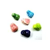 Peruvian solid color ceramic animal beads for jewelry making, One color Frog shaped ceramic beads