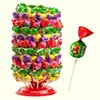 Ukraine wholesale natural ball caramel fruit candy hard ball stick lollipop