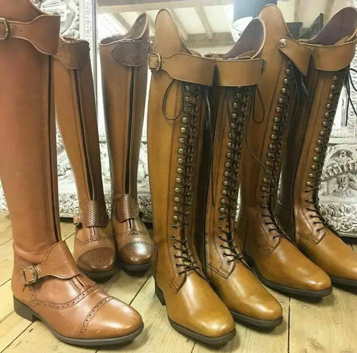 high quality genuine leather horse riding boots