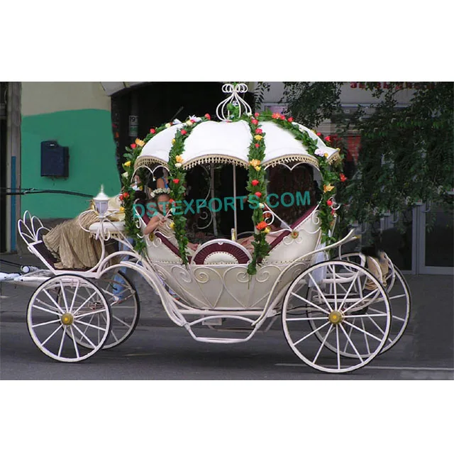 الملكي الأميرة سندريلا العربة ، الأبيض الزفاف سندريلا عربة حصان الصانع ، الهندي الزفاف الحصان العربة النقل