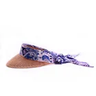 New Summer women 100% Paper straw hat cap sun visor hat with decorative hatband