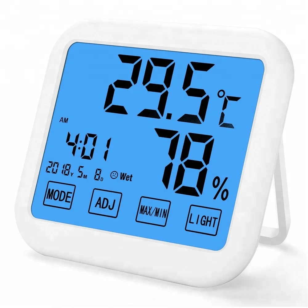 Free shipping Hygrometer Room Temperature humidity meter MAX MIN LED backlight LCD Thermometer Digital clock thermometer meter
Free shipping Hygrometer Room Temperature humidity meter MAX MIN LED backlight LCD Thermometer Digital clock thermometer meter
