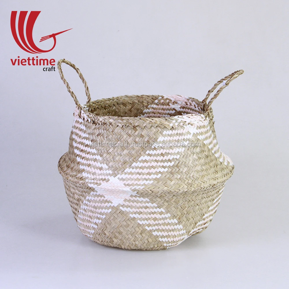 design seagrass belly basket, seagrass laundry basket wholesale