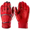 Red Baseball Batting Gloves Digital Leather