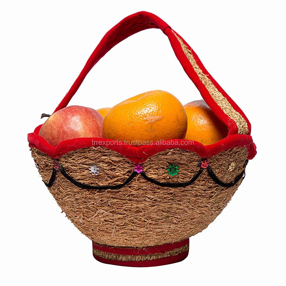 herbal fruit basket made from vetiver lavancha root